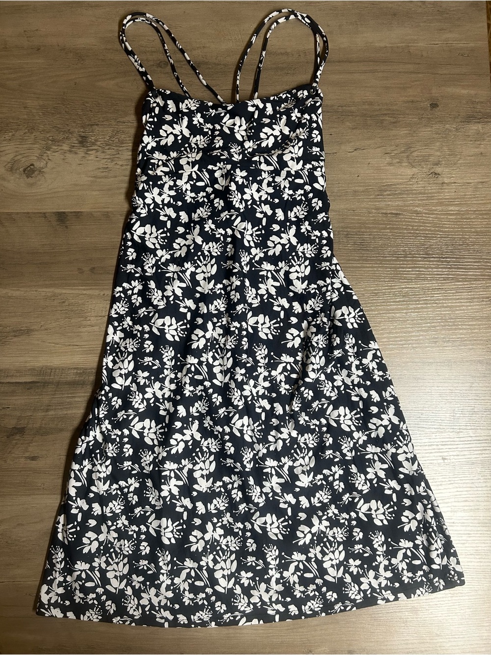 Krimson Klover Black and White Floral Midi Dress
